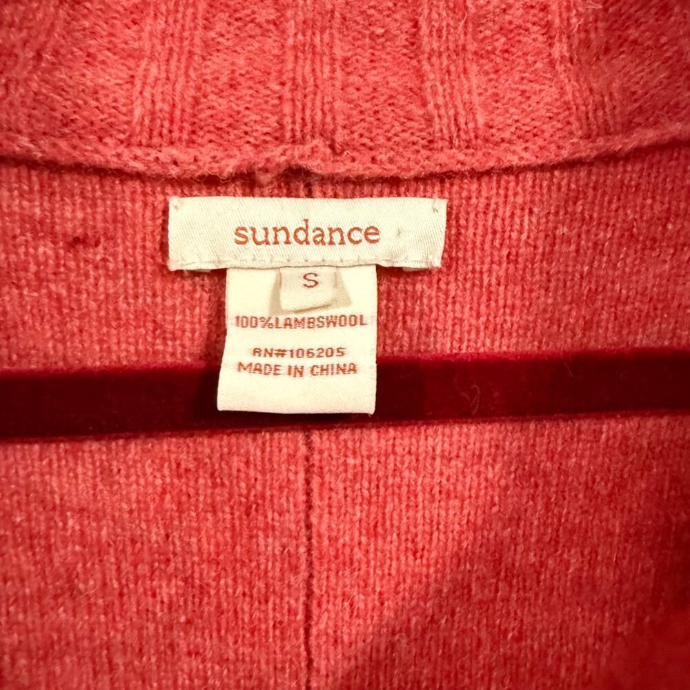 Sundance‎ Heather Red Ruffle Cardigan Size S - Picture 3 of 7